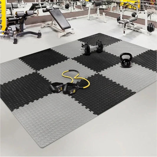 8/16-Piece Foam Fitness Mats – Non-Slip Yoga Floor Tiles & Protection Pads for Fitness Equipment, Ideal for Indoor Workouts
